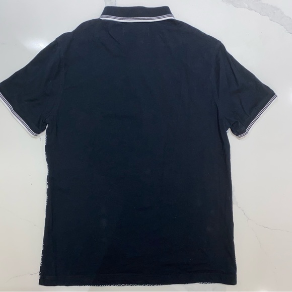 ORIGINAL PENGUIN Polo Shirt, Black/White Pattern, Heritage Slim Fit, Men's US S - Picture 2 of 5